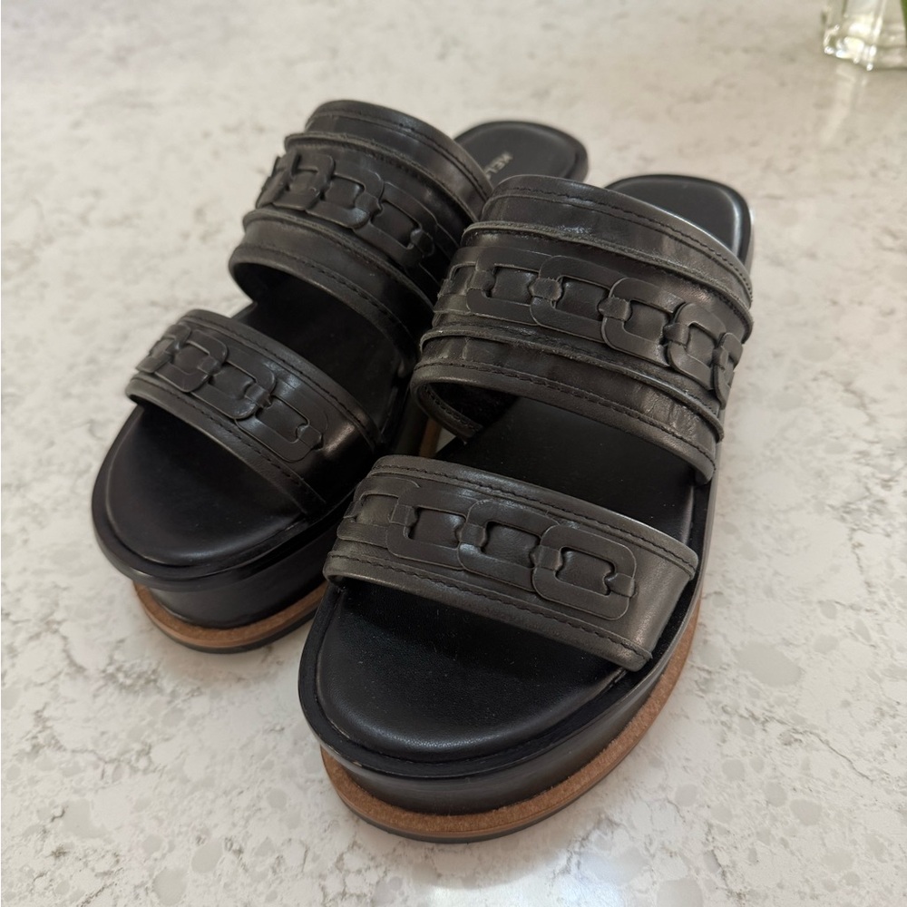 Kelsi Dagger Black Platform Sandals
